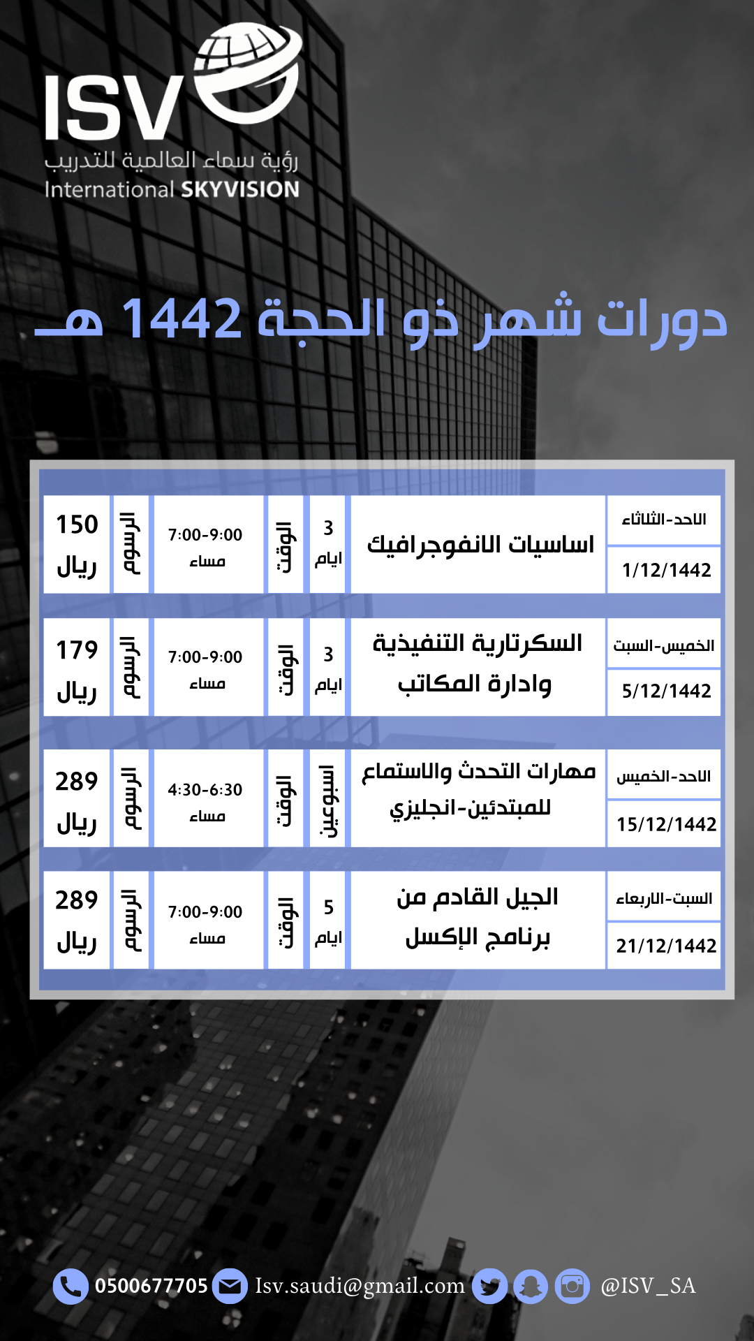 دورات شهر ذو الحجة 1442 هــ